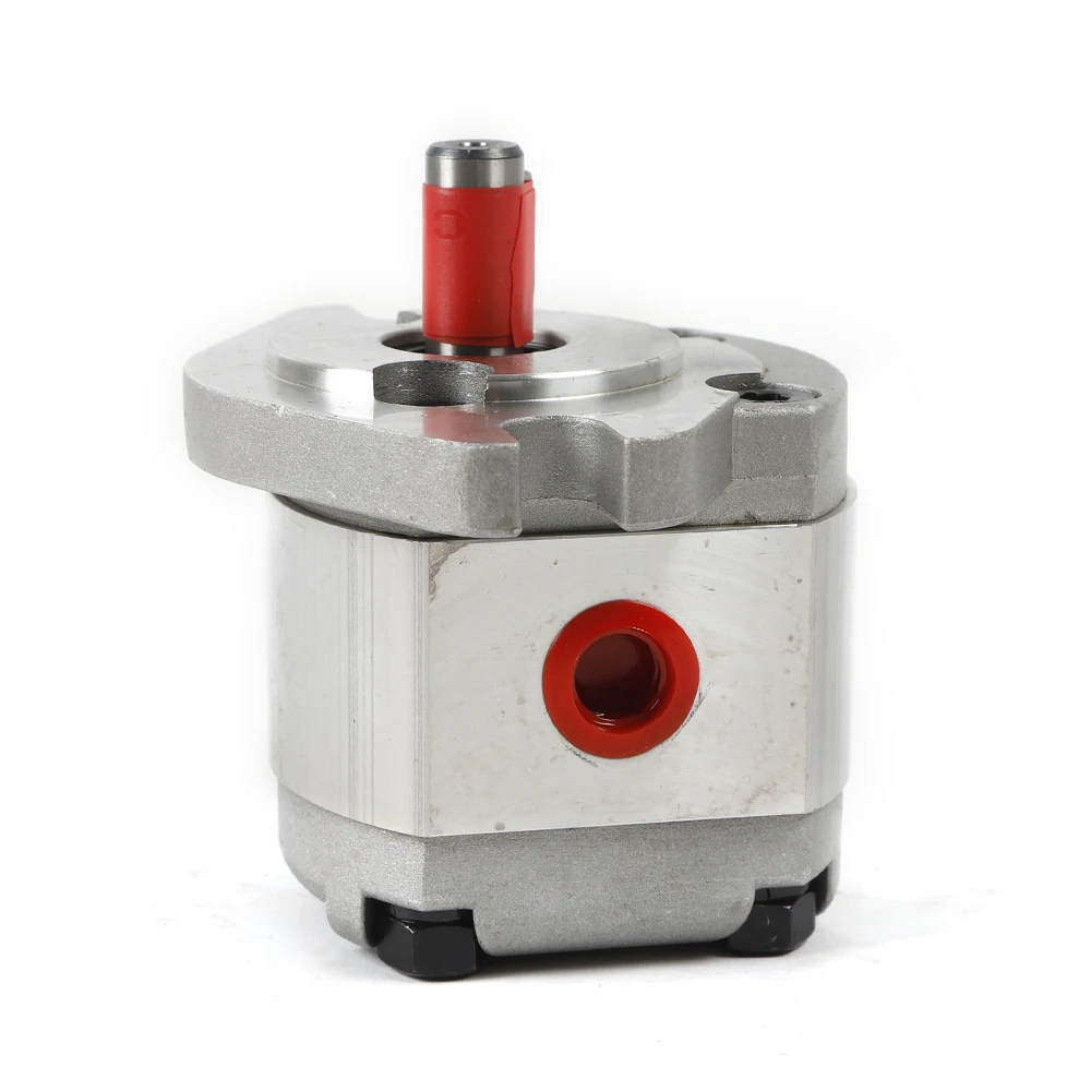 Mini Hydraulic Gear Pump High Pressure Flat Keyed Shaft SAE Flange Mounting 0.8ml/r Aluminum Alloy 21MPa