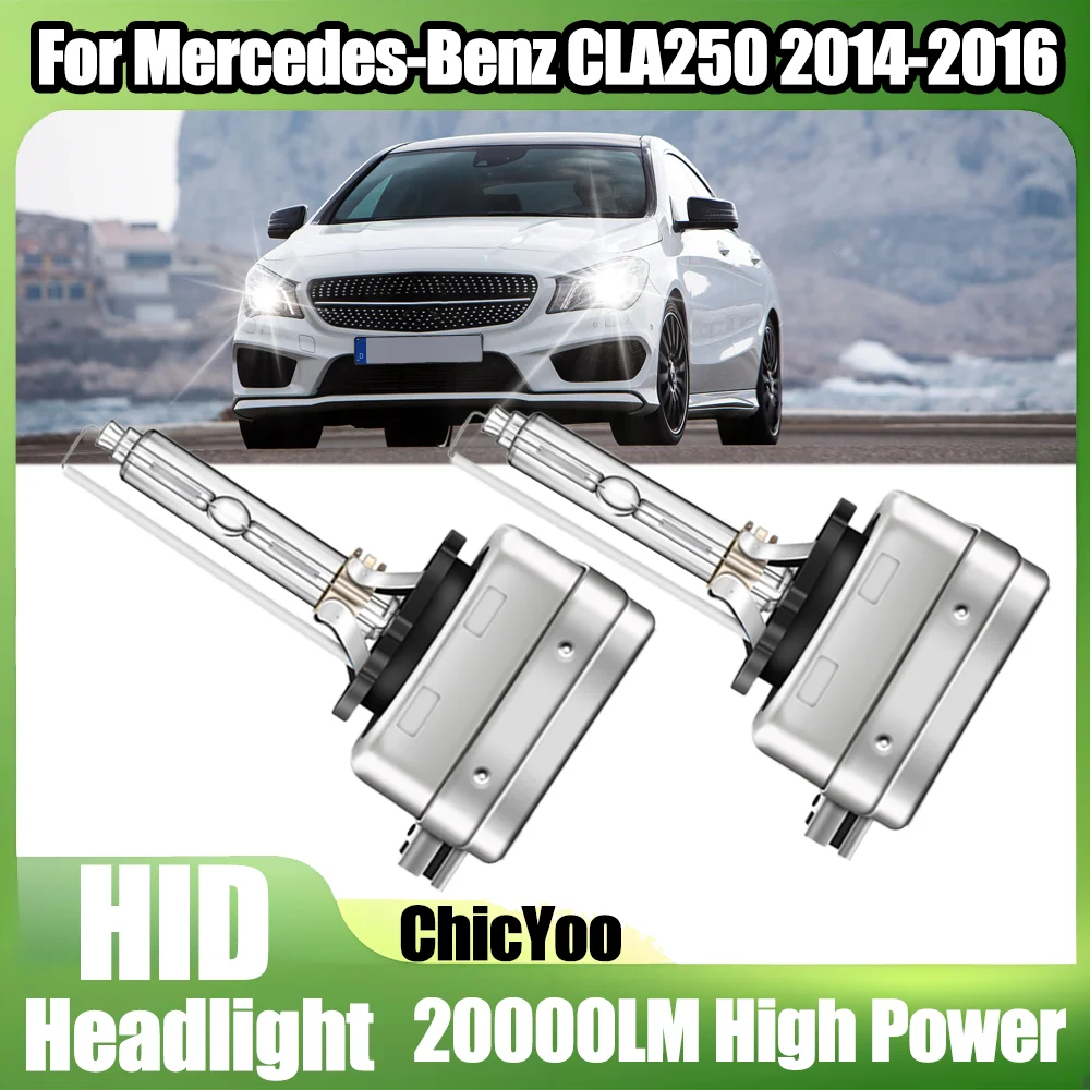 

2PCS 6000K Super White Canbus 20000LM High Power Auto Lamps Xenon Lights HID Xenon Headlight For Mercedes-Benz CLA250 2014-2016