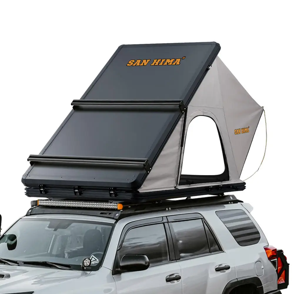 cz002-Multifunction Outdoor Camping Shelter Uv Protection Hard Shell Car Roof Top Tent With Solar Panel Bracket