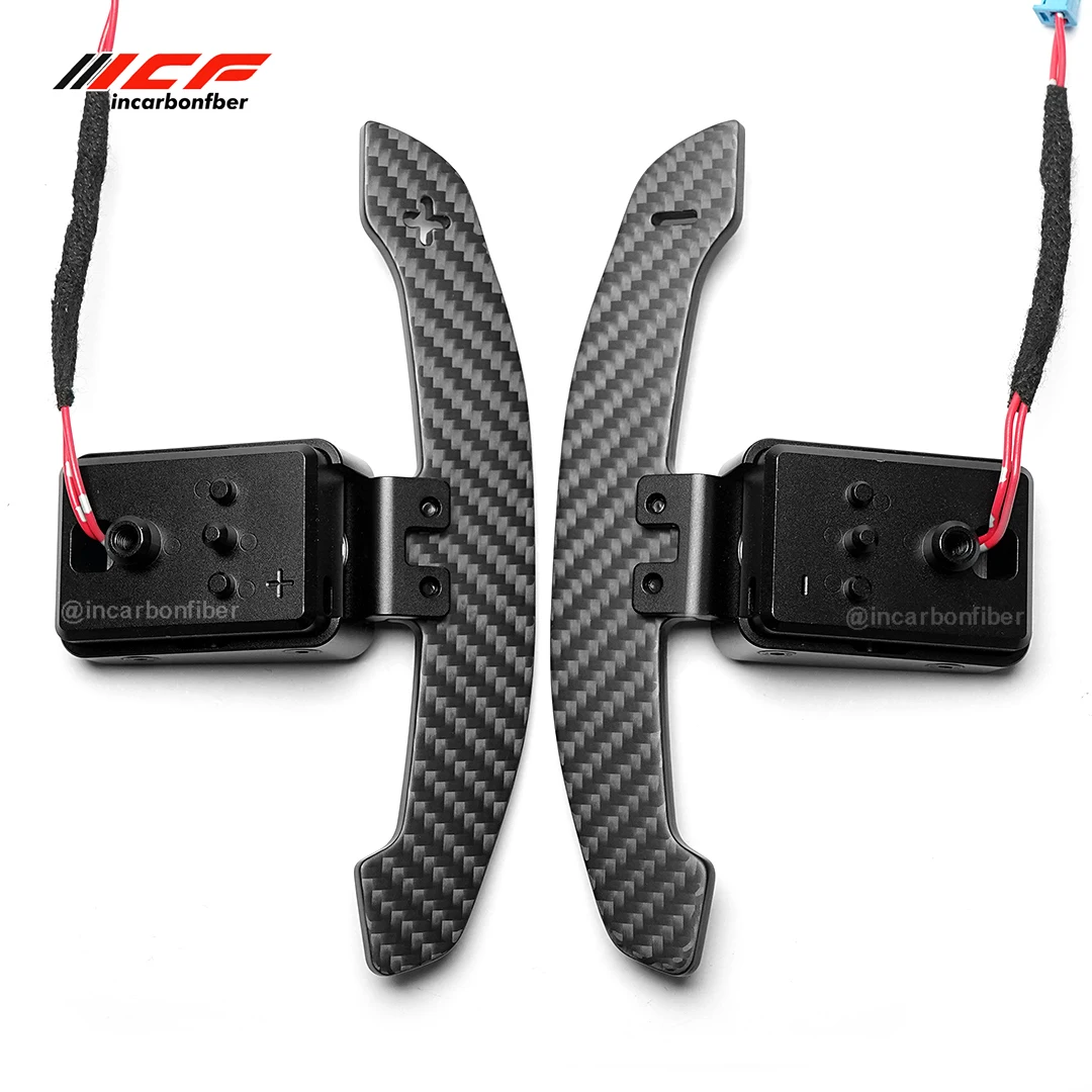 ICF 4MM Carbon Fiber Magnetic Paddle Shifter For BMW F20 F30 G20 G80 G87 M2 M3 M5 X3 X5 Matte/Glossy Steering Wheel Shift Paddle