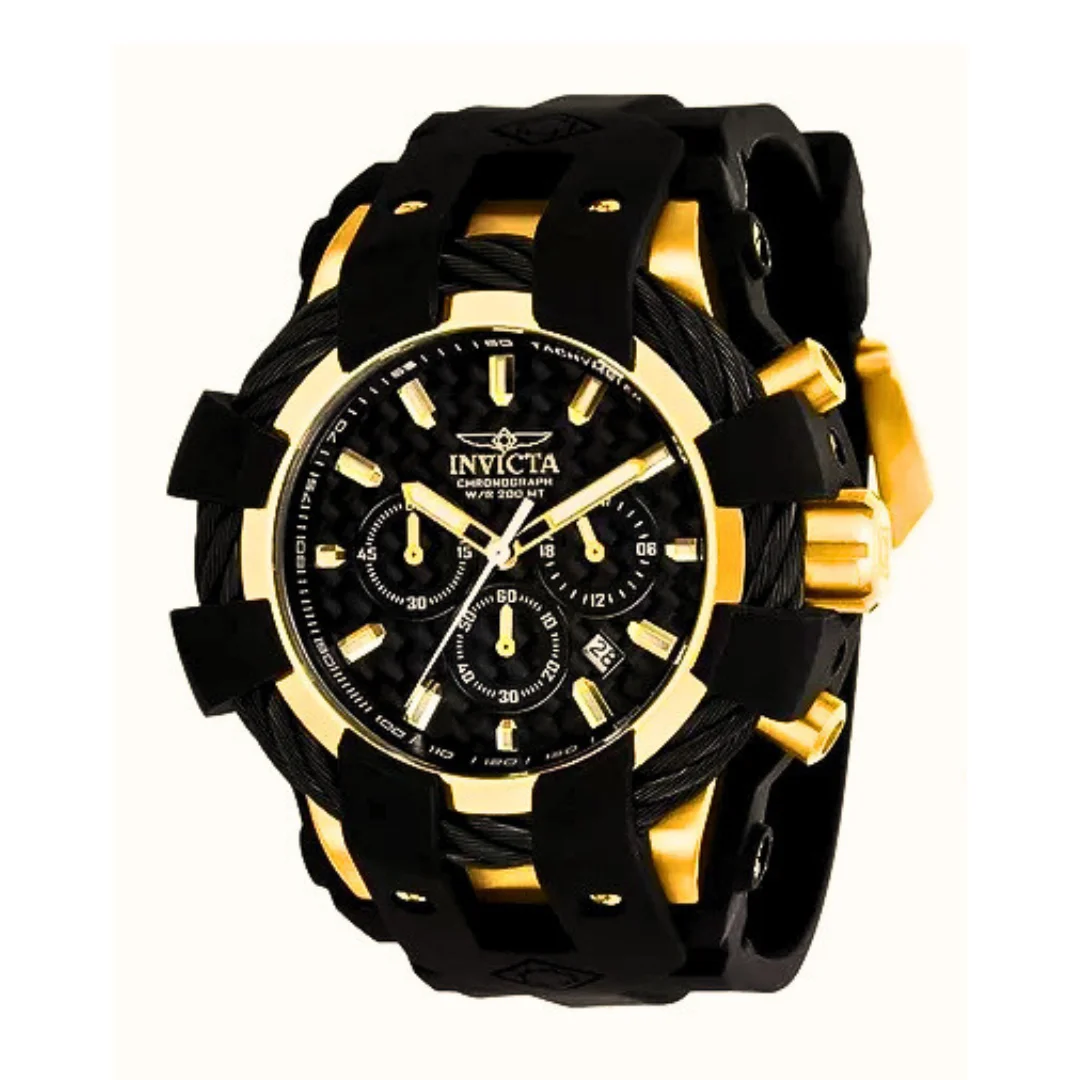 Relógio Masculino Invicta Bolt Sport Hybrid 23861 Robusto À prova d'água Banhado a Ouro 18K Funcional +2 Brindes na Caixa