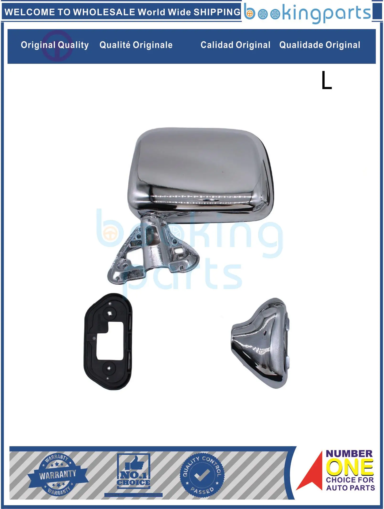 MRR27888(L),HILUX-02G-043,HILUX02G043,87940-89141,8794089141,Mirror For TOYOTA HILUX L50,LN60,RN85 LN106 88-98[CHROME]