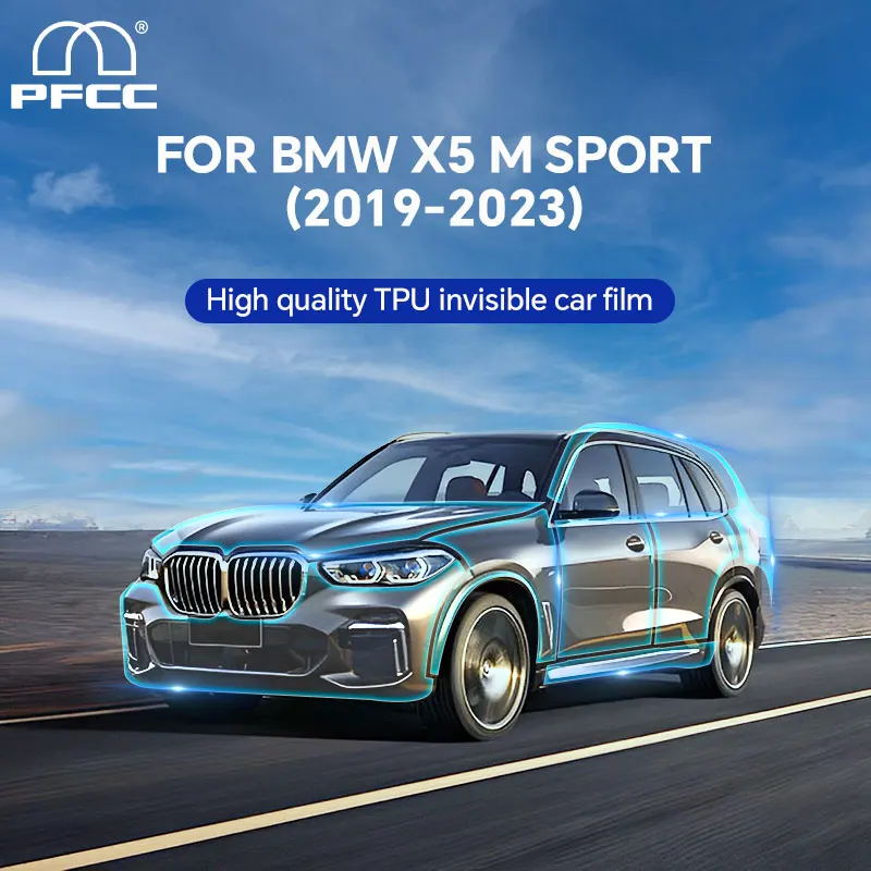 

Car Engine Door Fender Rear Car Body Sticker For BMW X5 G05 M SPORT 2019-2023 TPU Anti-collision Pre Cut Protection Trim Strip