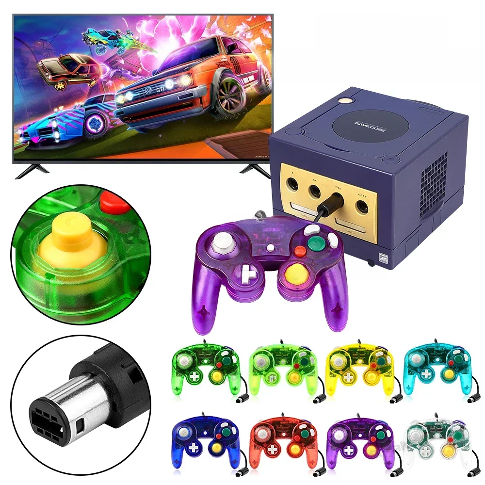 Für NGC Transparent Wired Gamepad Für GameCube Spielkonsole Joypad Controller für NGC Klassische Joystick Retro Gamepad Dropshippin