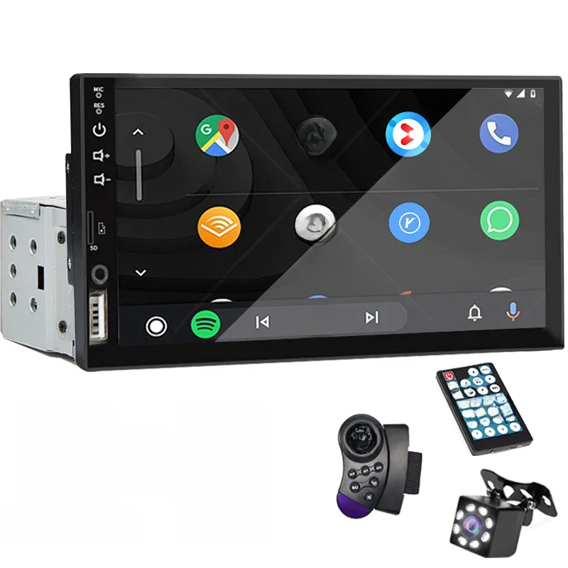 7 "autoradio 1 Din Carplay Android Auto Multimediaspeler HD Touchscreen FM AUX-ingang Bluetooth MirrorLink Universele autoradio - afbeelding 2