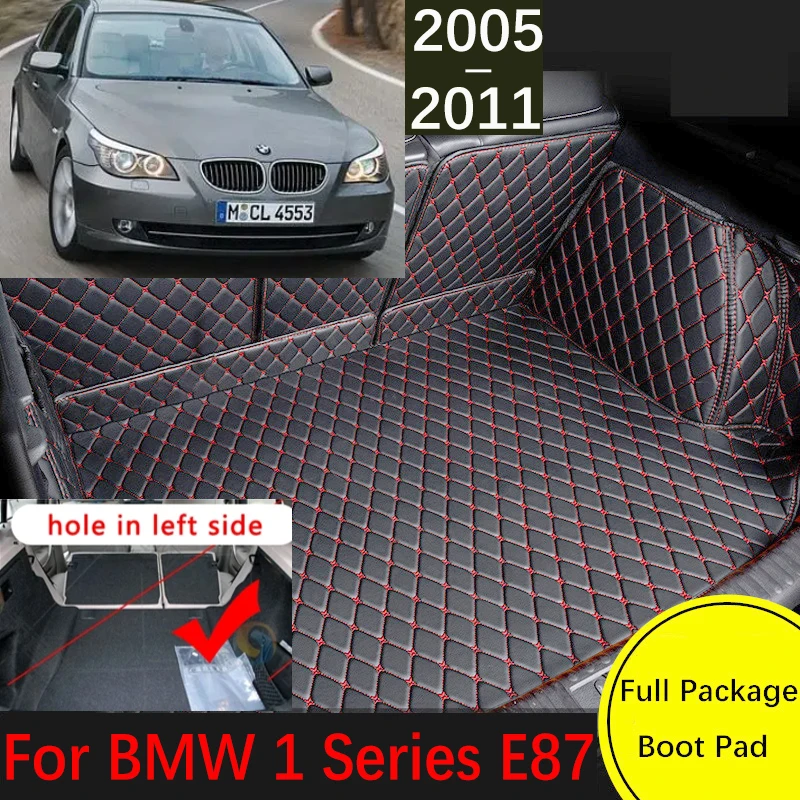 

Custom Leather Car Trunk Mat For BMW 1 Series E87 2005~2011 Waterproof Cargo Liner Carpet Interior Parts Accessories Cover