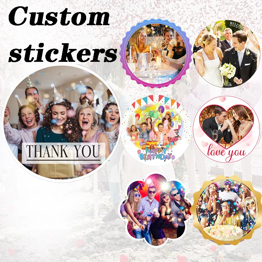 

Personalized Customized Picture Stickers, Wedding Envelope Sticker Decoration, You can Send Pictures to Customize,Waterproof ZP1