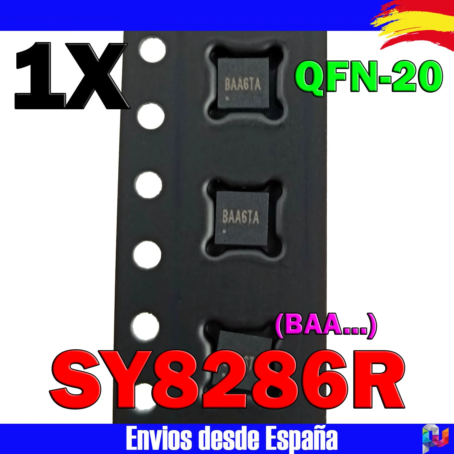 1x SY8286R SY8286RAC SY8286 ( BAA5XA BAA4DE BAA6FR BAA... ) QFN-20