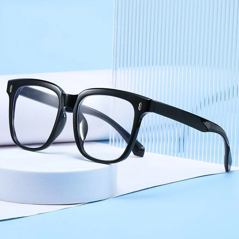 Lunettes d'ordinateur transparentes pour femmes et hommes, monture Anti-lumière bleue, carrées et rondes, verres optiques