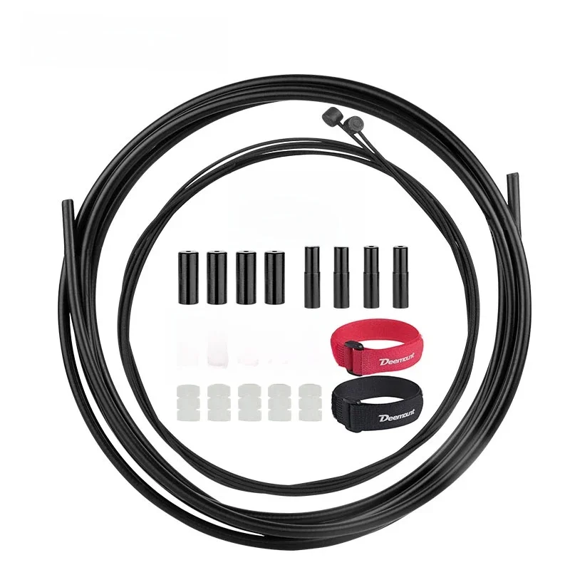 AliExpress DEEMOUNT Bicycle Hose Cable Set 4mm 5mm Pipe PTFE Coated Carbon Steel Wire W/ Caps MTB Road Brake System Derailleur Disc Brake DIY Parts