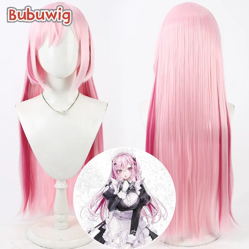 

Bubuwig Synthetic Hair Momono Cosplay Wigs Playing Death Games to Put Food on the Table Momono 80cm Long Pink Wig Heat Resistant