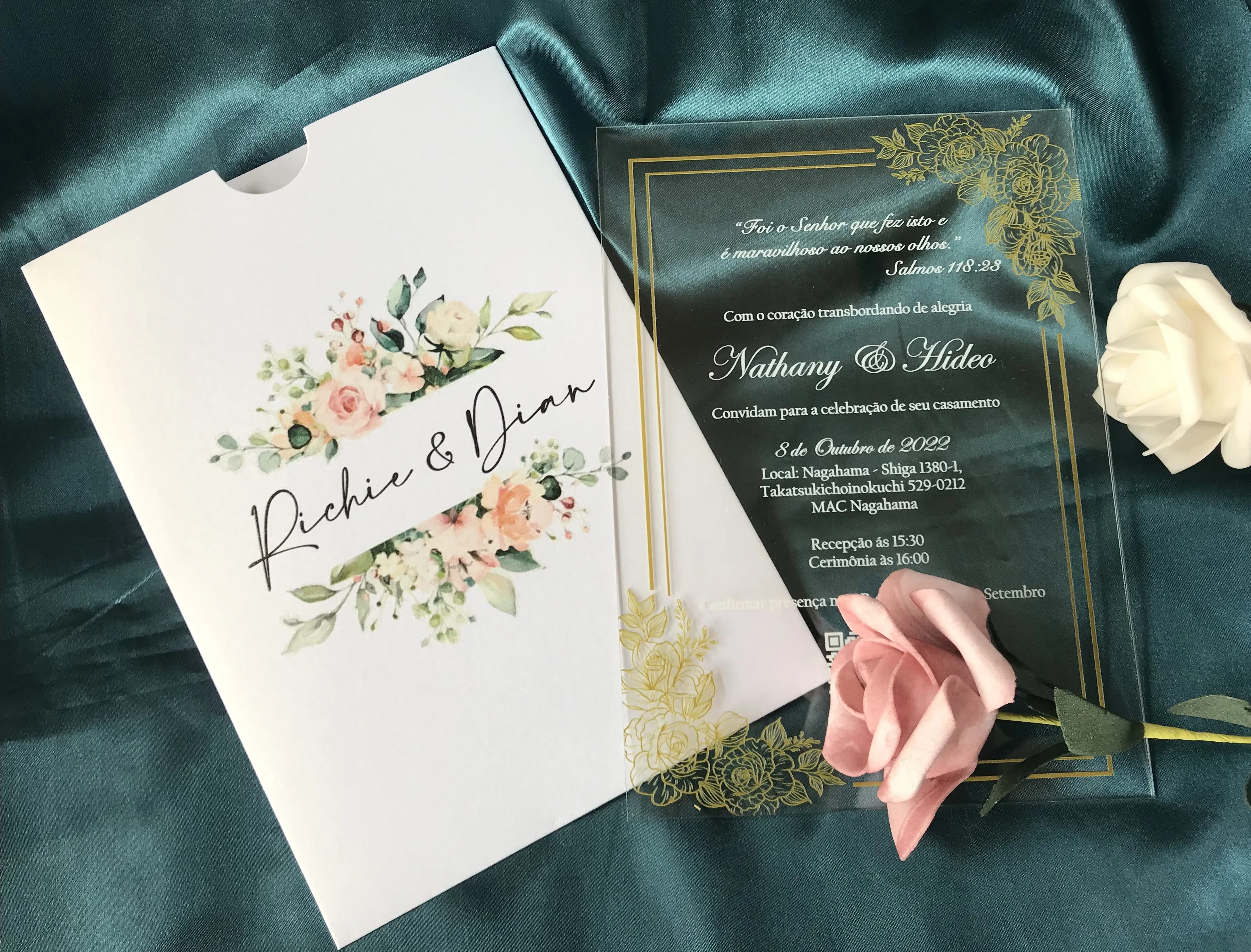 

Acrylic Transparent Invitation Wedding Invite Custom 10pcs