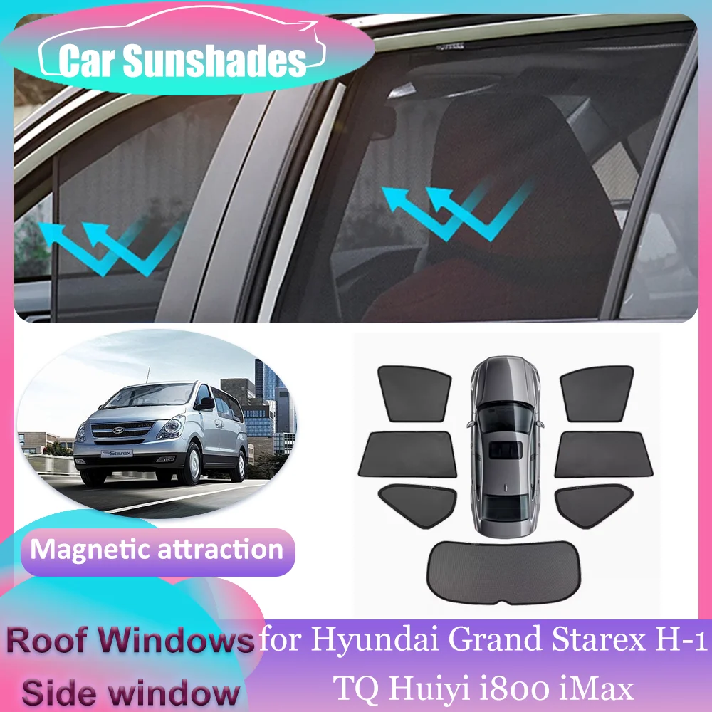 

Магнитные солнцезащитные козырьки для Hyundai Grand Starex H-1 TQ Huiyi i800 iMax, солнцезащитный козырек на крыше, занавеска на лобовое стекло, аксессуары для люка на крыше