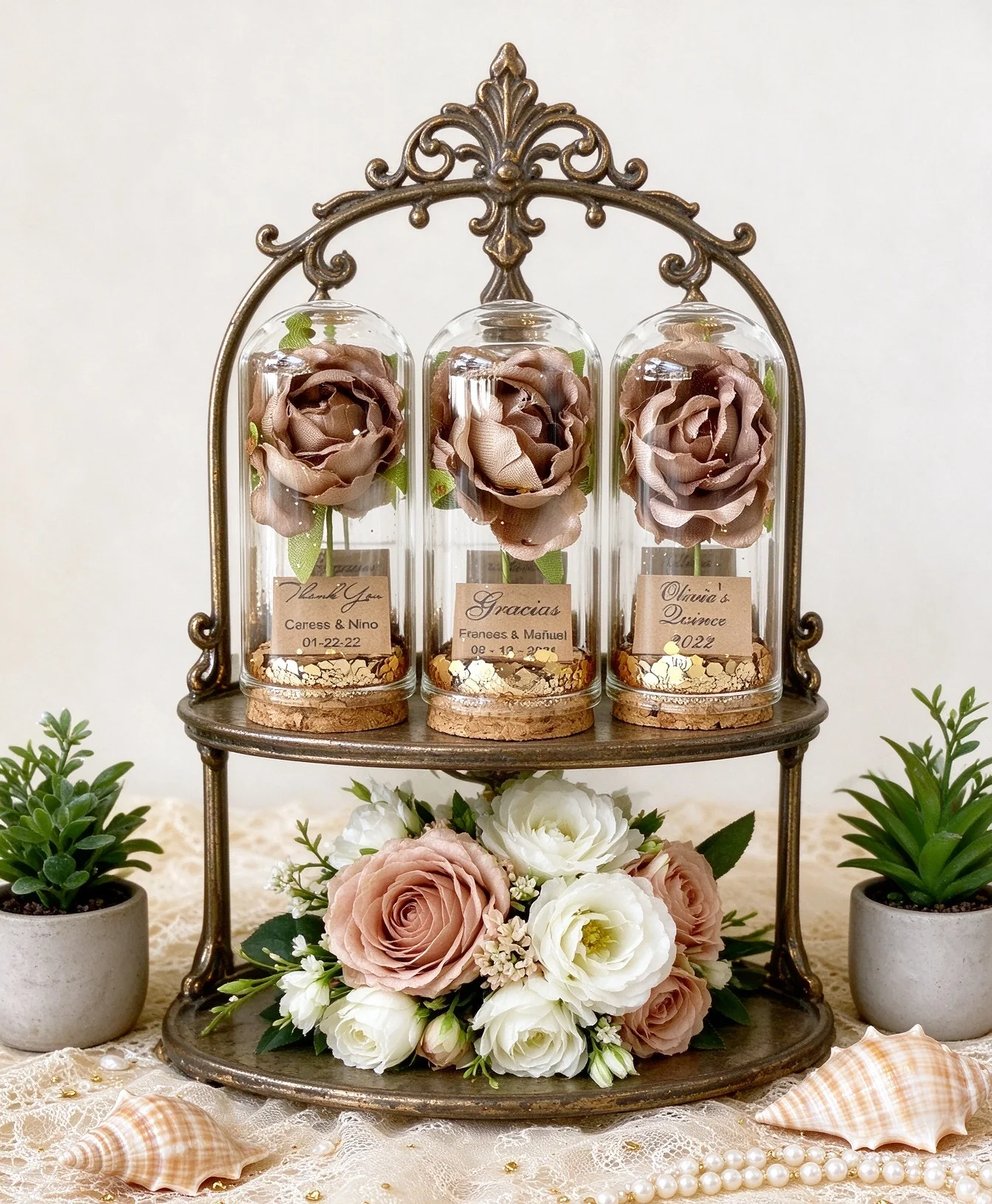 Personalized Wedding Favors for Guests Custom Glass Dome Rose Favors Bulk Luxury Bridal Shower Bachelorette Party Gifts