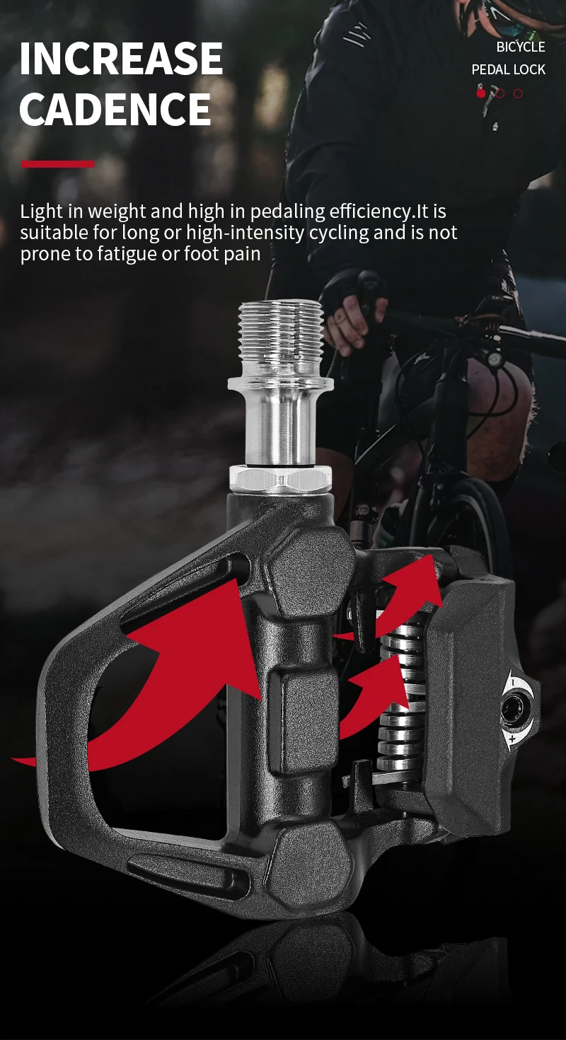 BUCKLOS Titan Spindel PD-R8000 Pedal für SPD-SL Aluminium Fahrrad Klickpedal Ultraleichtes Rennradpedal mit Klampe – Detail 6