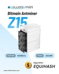 

BN Antminer Z15 Pro от Bitmain, хешрейт 840 ксол/с, мощность 2560 Вт