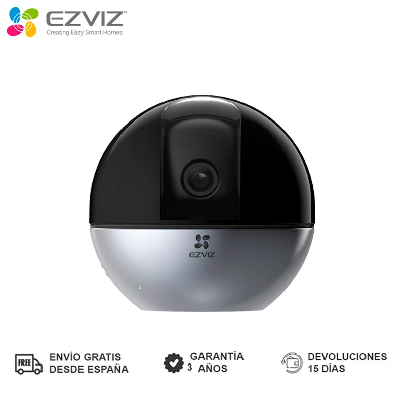 EZVIZ C6W, Pan & Tilt WiFi Camera, Security Camera, WiFi Camera, IP Camera, Mini Camera, Camera WiFi 360 2K Resolution, 4MP, H.265 Video, WDR, Two-Way Talk, Smart Person Detection, Auto-Zoom, Infrared Night Vision