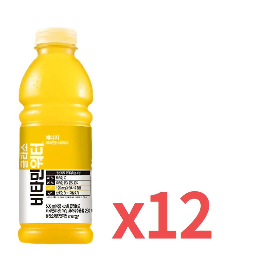 Glso, Vitamin Water, Energy, 500ml, 12 pieces