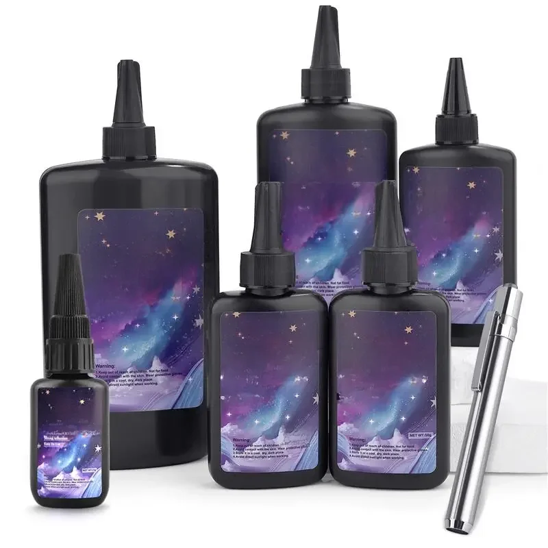 25g-250g Zestaw kleju UV do klejenia i spawania oraz szybkoschnący zestaw kleju UV do klejenia szkła i metalu DIY Biżuteria Rzemiosło — zdjęcie 2