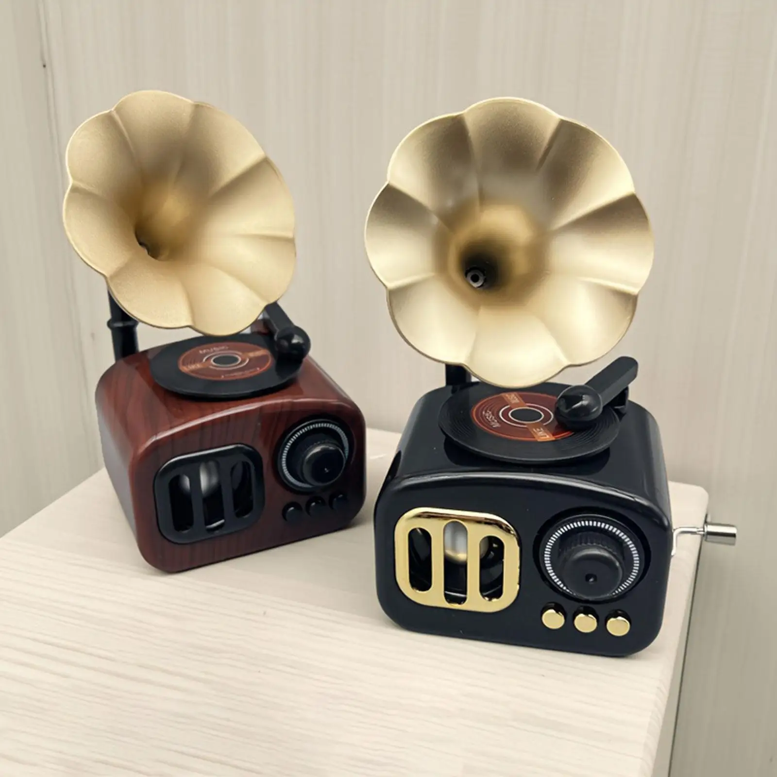 الفونوغراف صندوق تشغيل الموسيقى الكلاسيكية عيد الميلاد الحاكي اليد مكرنك عقارب الساعة لاعب سجل لغرفة المعيشة ديكور 2026 هدية السنة الجديدة #3