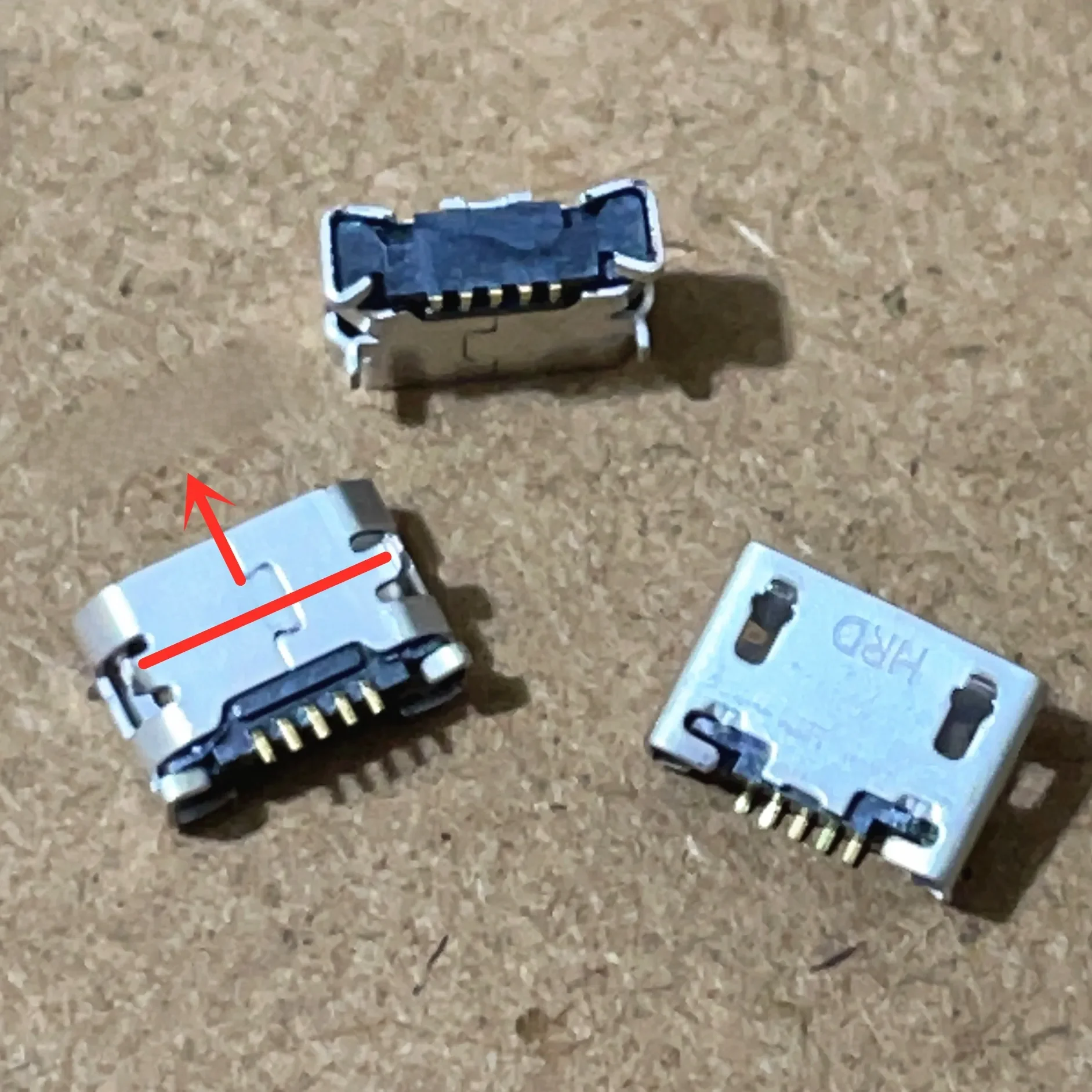 Connecteur Jack Micro USB DIP2 6.4mm, 10 à 100 pièces, prise de chargement USB pour Nokia 8600 Lenovo A60 A366T PAD A1 07 A520 A288T A500 A750