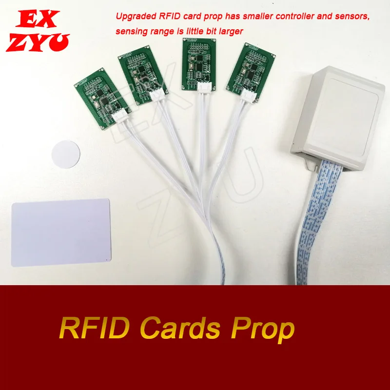 Upgraded RFID Card Prop real life escape room game place ID cards on right card sensors to escape the chamber room EX ZYU