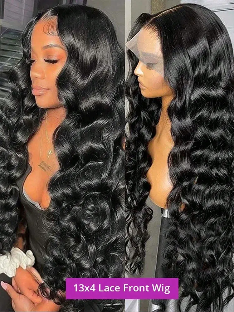 42 Inch 250% Density Loose Deep Wave 13x4 13x6 Loose Deep Wave  Wig Human Hair Lace Front Wigs Glueless Wig Natural Hairline