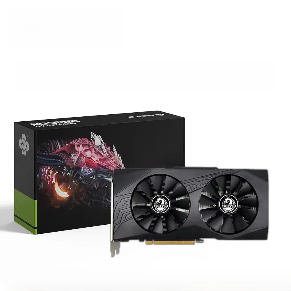 SOYO Original Radeon RX580 8G Placas Gráficas Memória GDDR5 Placa de Vídeo Gaming PCIE3.0x16 HDMI DP