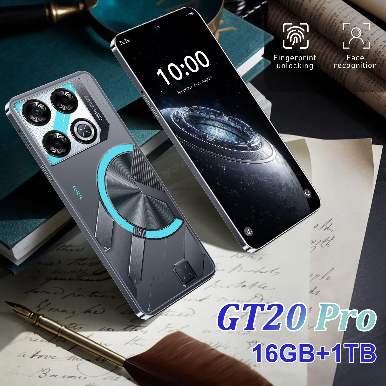 

2025 GT20 Pro New high-end Cell phones 7.3 inch HD Snapdragon 8 gen3 Smartphone 5g HOT Mobile Phones 16G+1TB 7800mAh Battery