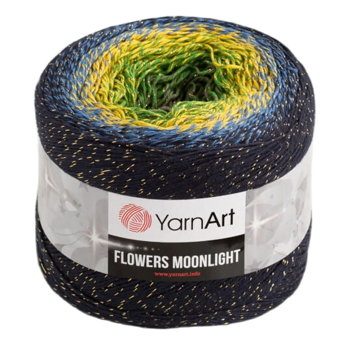 Yarnart Flowers Moonlight Glittery Marbling 260Gr 1000 M. Hand Knitting Yarn 53% Cotton 43% Polyacrylic 4% Metallic Polyester