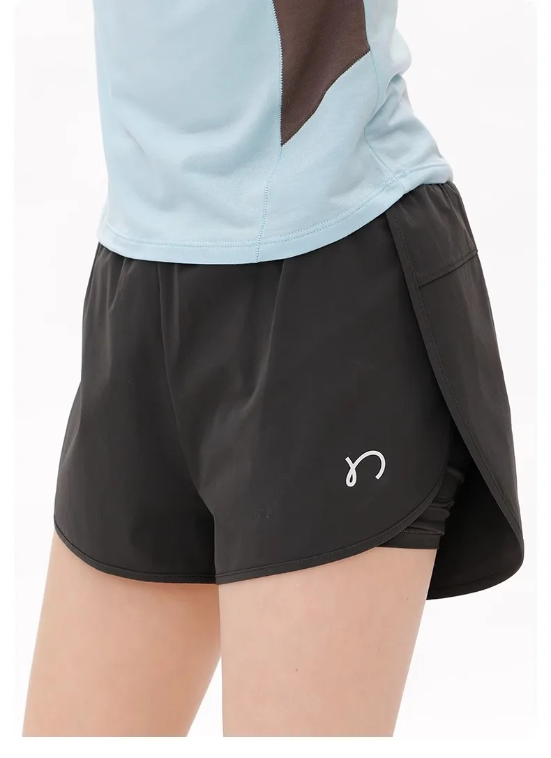 

Теннисная шорта для девочек со встроенными шортами. Брюки для йоги. Спортивные шорты. Шорты для бега для девочек-подростков. Легкие быстросохнущие эластичные шорты Ice Touch.