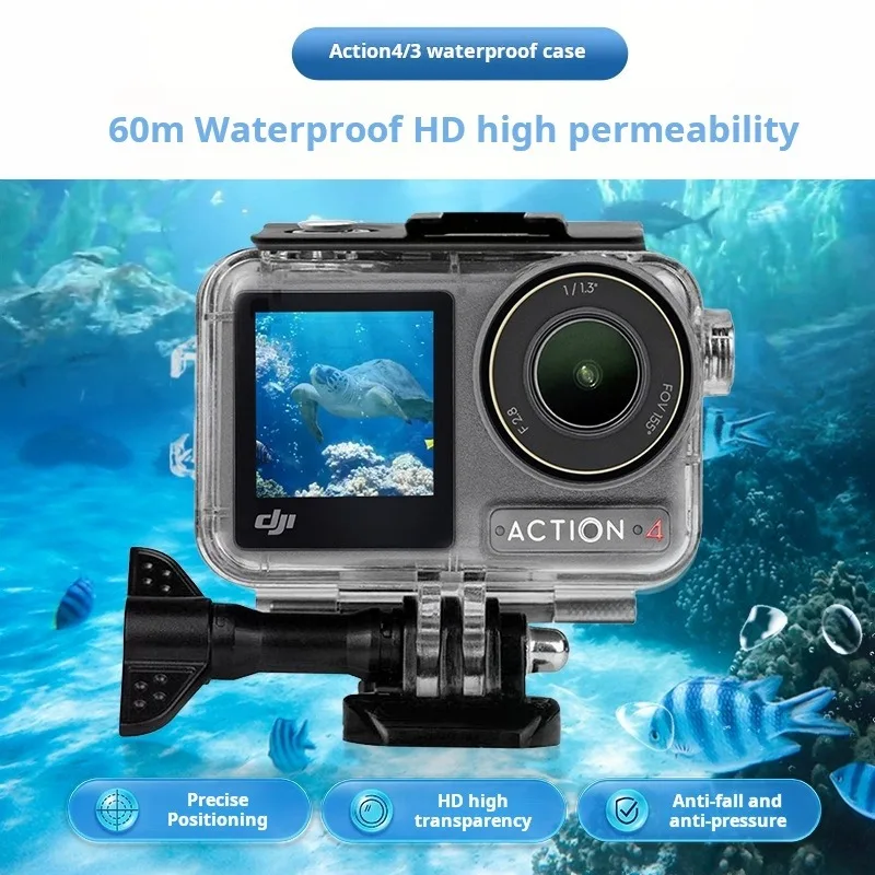 

DJI OSMO Action 3/4 60M Waterproof Case: Diving & Swimming Protective Housing Shell for Underwater Filming Shoots