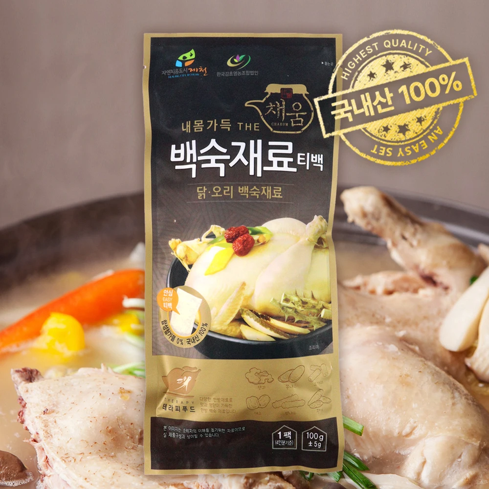 Natural resemblance Domestic Samgyetang ingredients Baeksuk ingredients Chinese tea bag 100g Medicine full of my body