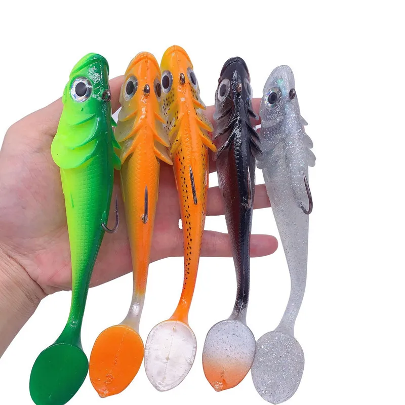 

Soft Fish Bionic 19.5cm 95g Soft Bait Deep Sea Fishing Boat Sea Bass Fishing Hard Bait Soft T-Tail Wrap Bait