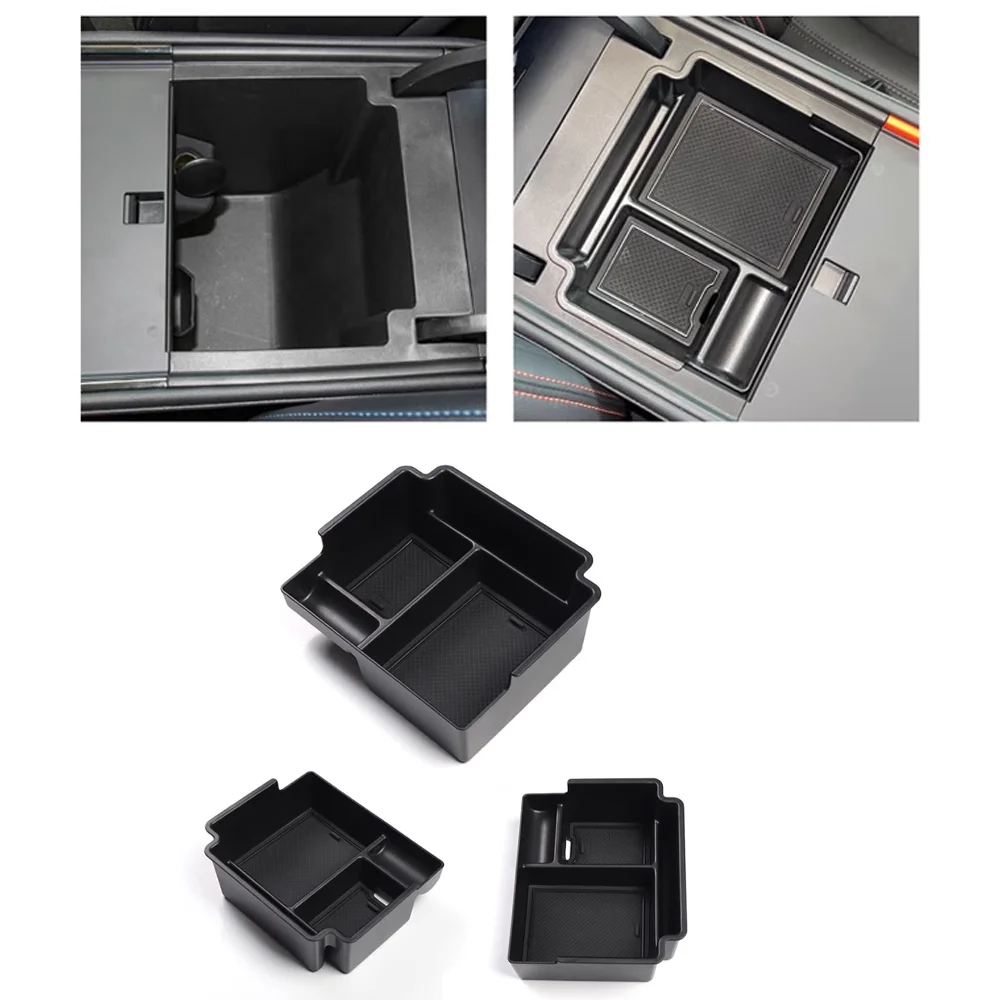 Car Storage Box for Ford Mondeo Taurus MK5 ST-Line 2023~2025 Armrest Sundries Central Console Organizer Tray Shelf Accessories