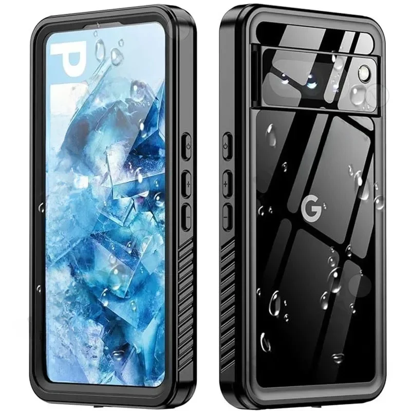 Luksusowe, wodoodporne etui IP68 do Google Pixel 10 9 8 7 Pro XL 7A, odporne na śnieg, kurz, wstrząsy, ochrona 360 stopni °   Osłona podwodna z certyfikatem IP68 — zdjęcie produktu 7