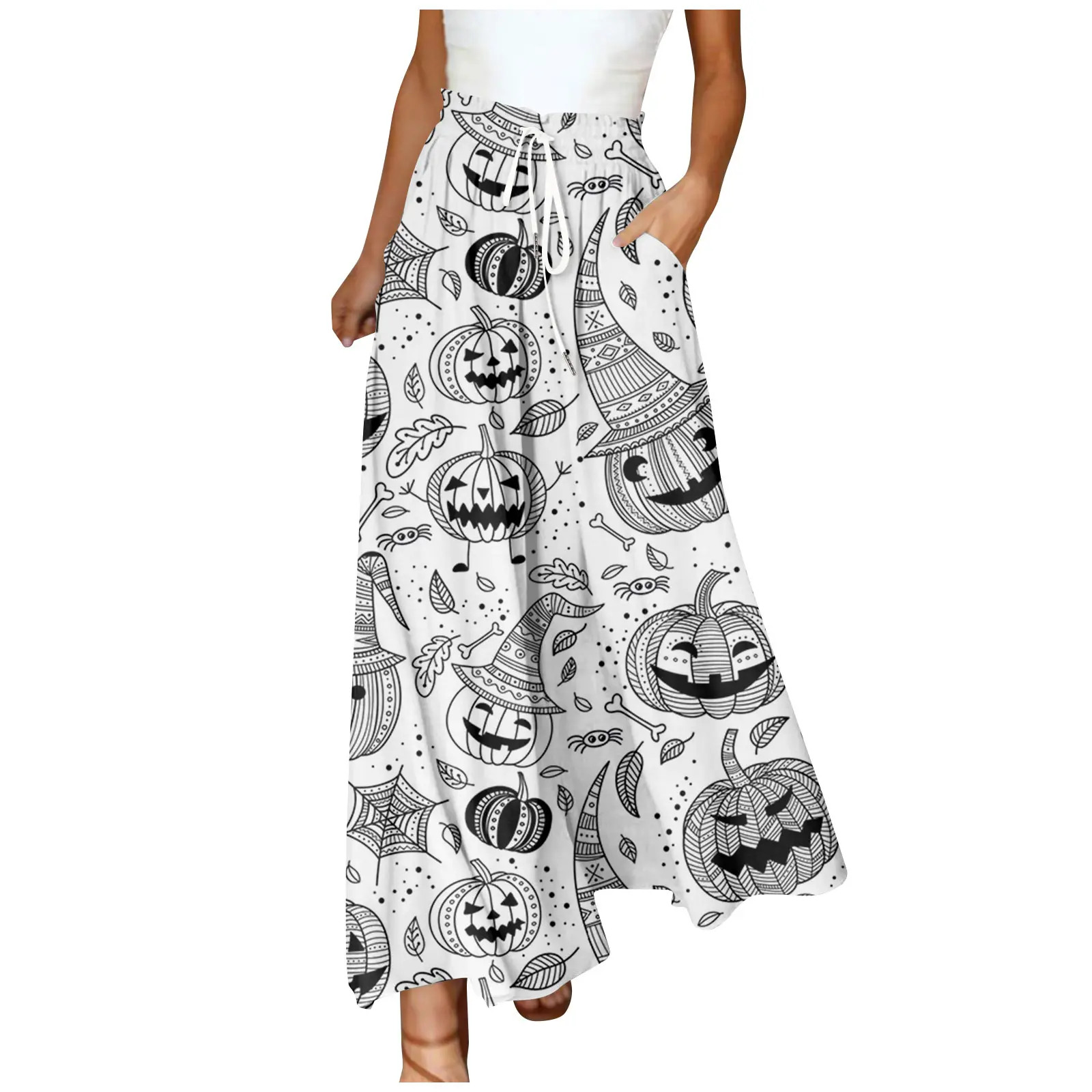 2023 Autumn Large Wide Leg Pants  3D Bat Print Halloween sweatpants for Women's Oversized Fall pants for Halloween  Beach Pants