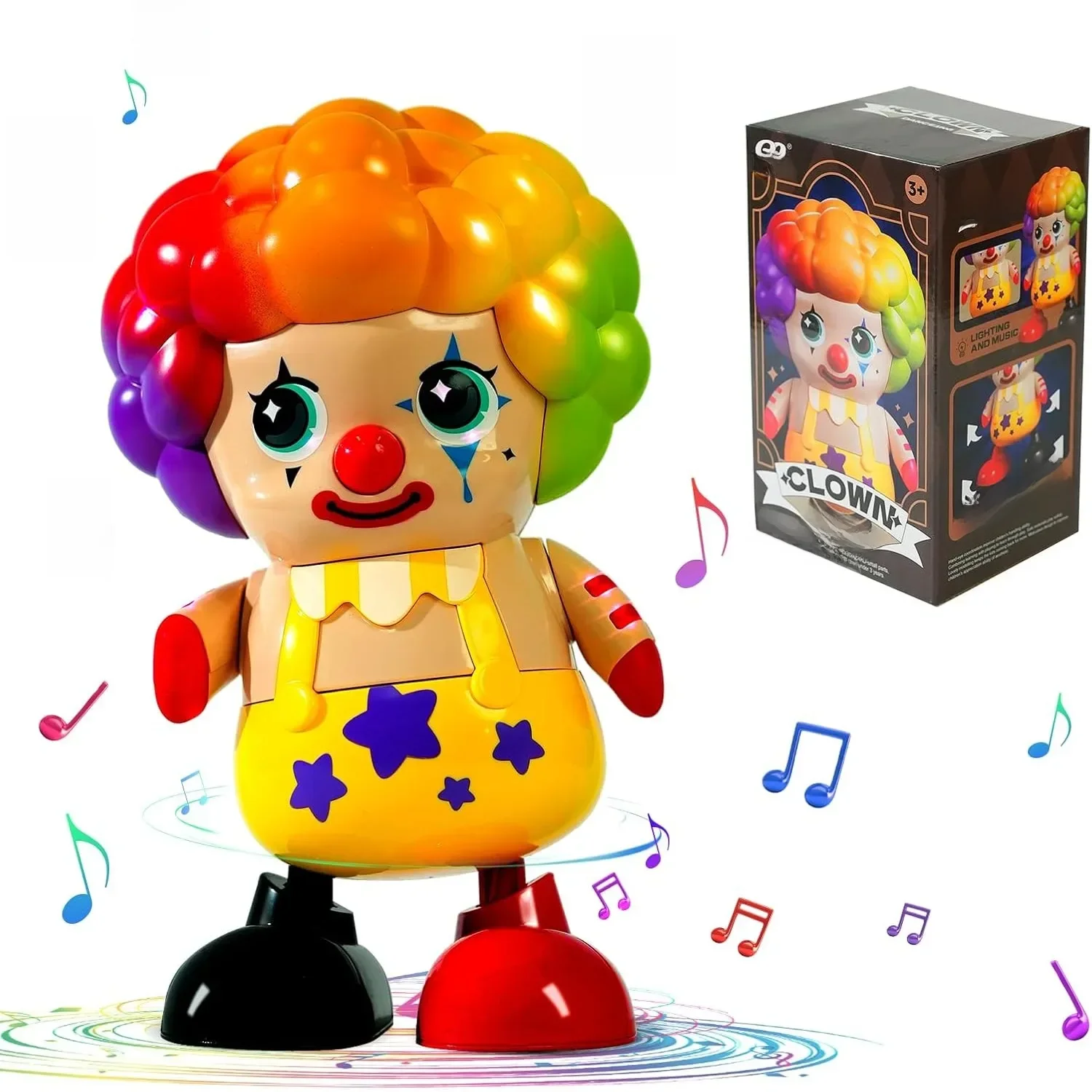 Jouets de Clown dansant pour tout-petits et bébés, apprentissage précoce, jouets musicaux éducatifs lumineux, décoration d'halloween, cadeau pour garçons et filles