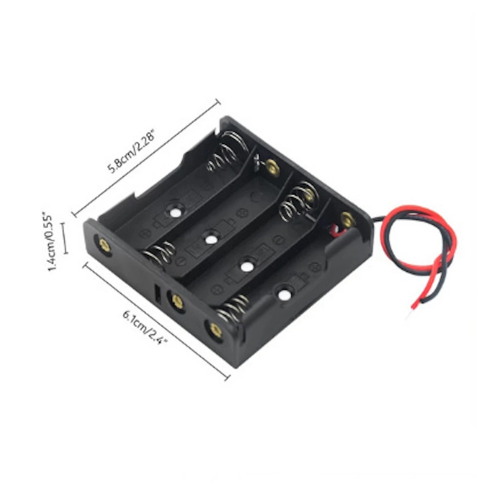 AA Size 5 Battery Holder With Wire Leads 1 2 3 4 Slots