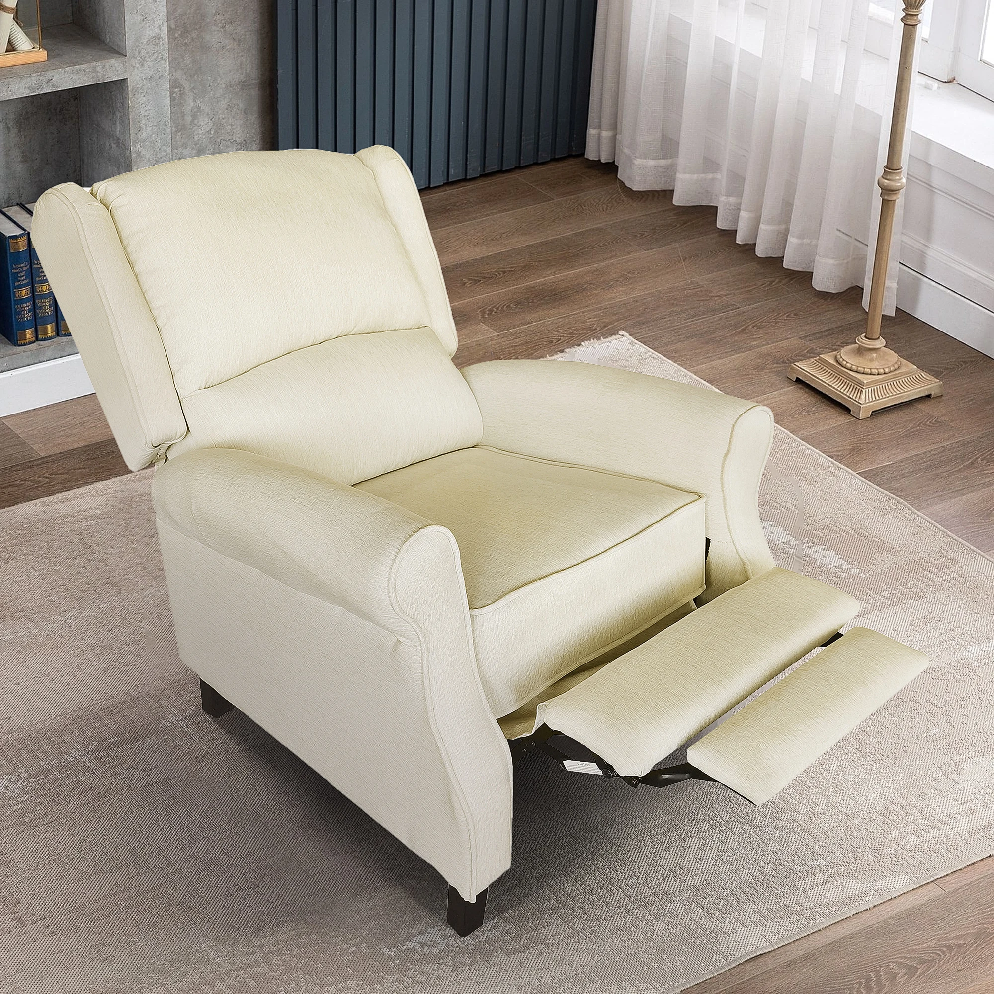 

Recliner Chair Adjustable Wide Wingback Padded Seat,Recliner Armchair with Thick Seat Cushion and Backrest Modern Living Room