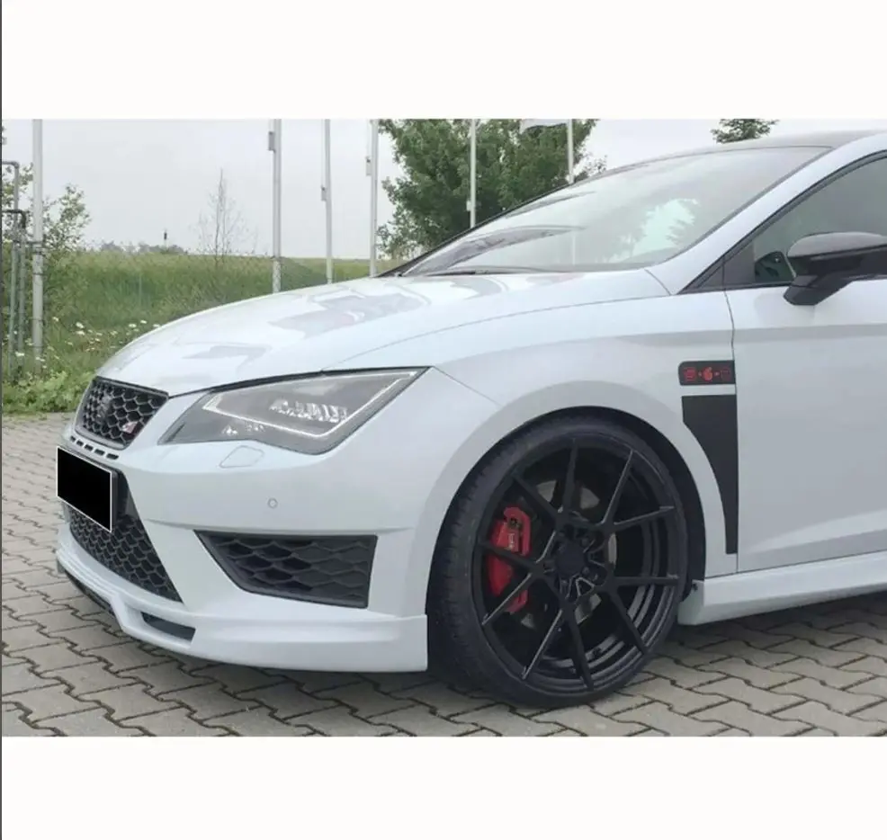 

For Seat Leon Mk3 FL Front Bumper Lip Extension Lip Rieger Style -- Spoiler Splitter 2017 - 2020--Body Kit Diffuser Wings Flaps