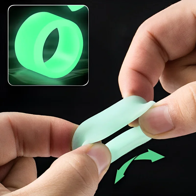 Anneau lumineux de canne à pêche, 5 pièces, étui de protection antidérapant, anneau en Silicone, anneau d'arrêt, anneau torique, accessoires de pêche