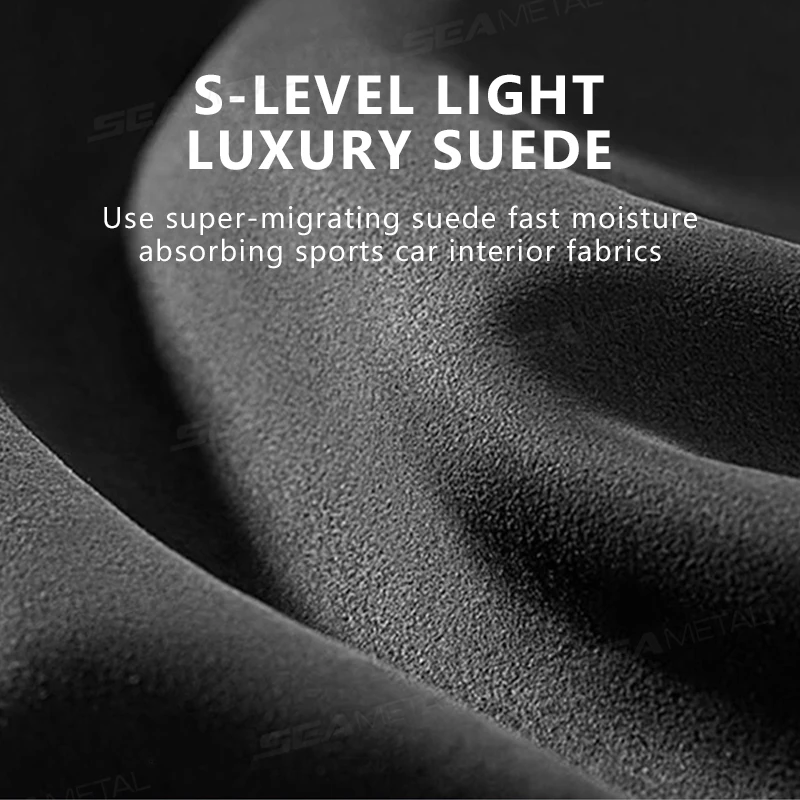 SEAMETAL Metal Car Glasses Holder Clip Wear-Resistant Suede Sunglasses Holder Soft Sponge Cushion Auto Eyeglasses Hanger Clip