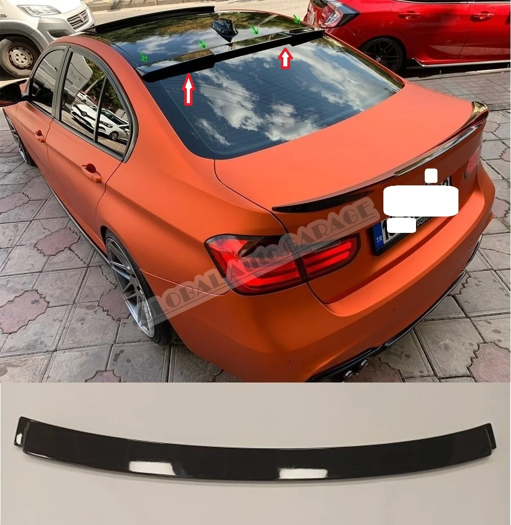 For Bmw 3 Series F30 2012-2019 Window Spoiler Auto Accessory Universal Spoilers Car Antenna Black For Car Styling Diffüser Flaps