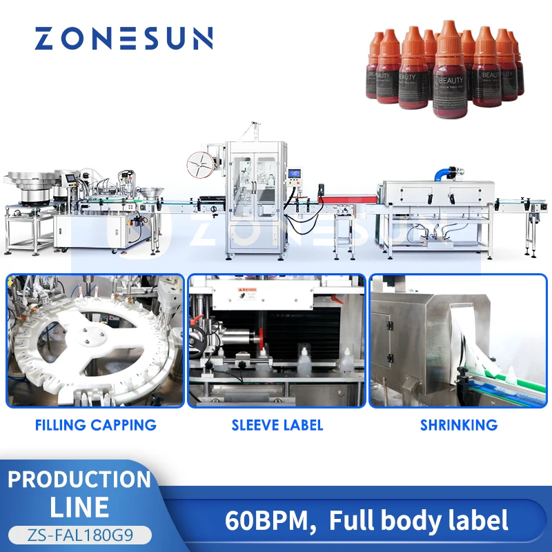 ZONESUN ZS-FAL180G9 نظام كاميرا الزجاجة الأوتوماتيكي غير المنتظم خط إنتاج العين لملء السد #1