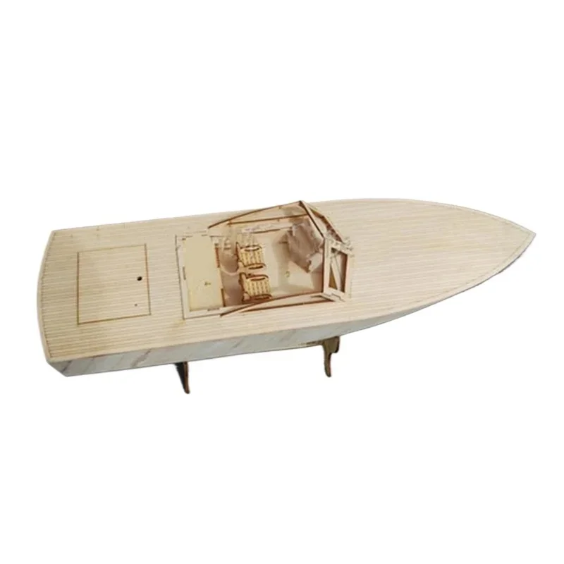 Kit d'assemblage de bateau en bois fait à la main, modèle de yacht télécommandé, pièces de bricolage