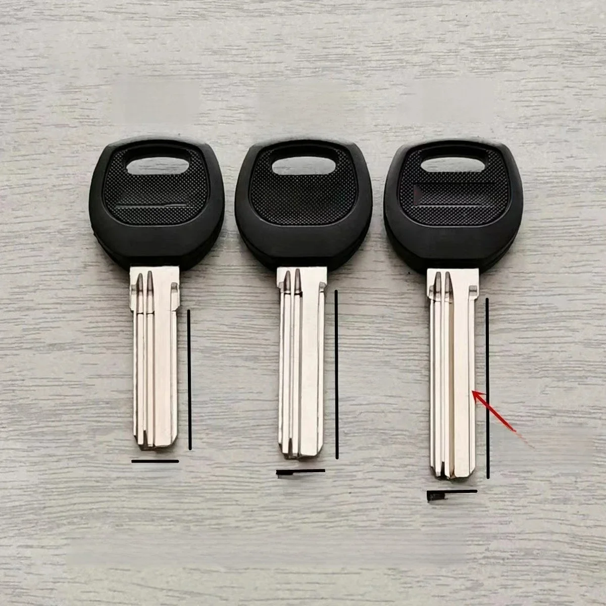 Daili long, moyen et court avec bord, embryon de clé à rainure droite perforée, nouveau, 5 pièces