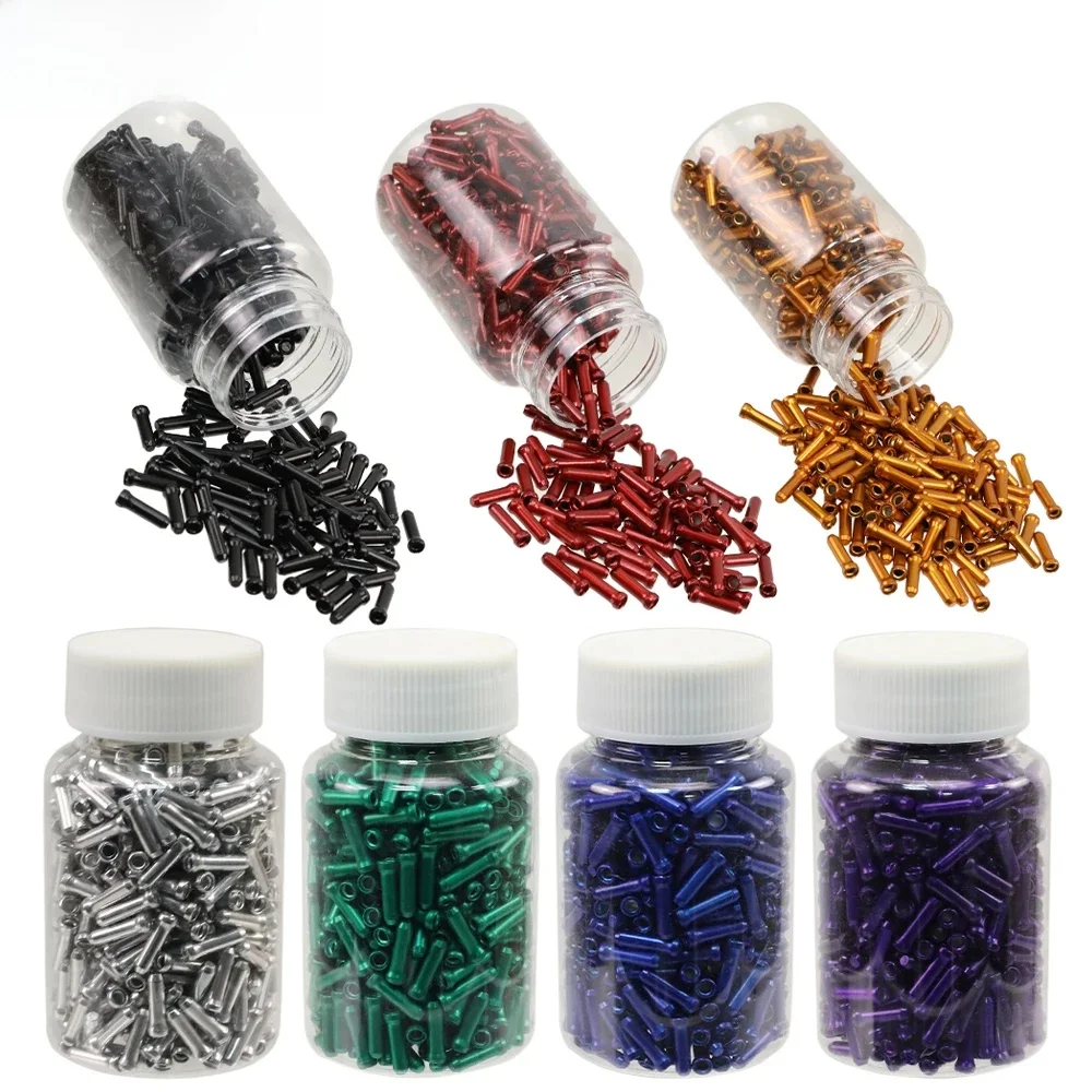 AliExpress heppe 500pcs Bike Shifter Brake Cable End Caps MTB Road Bike Derailleur Wire Tip Multi-color Aluminum Alloy Shift Inner Cable End Cap