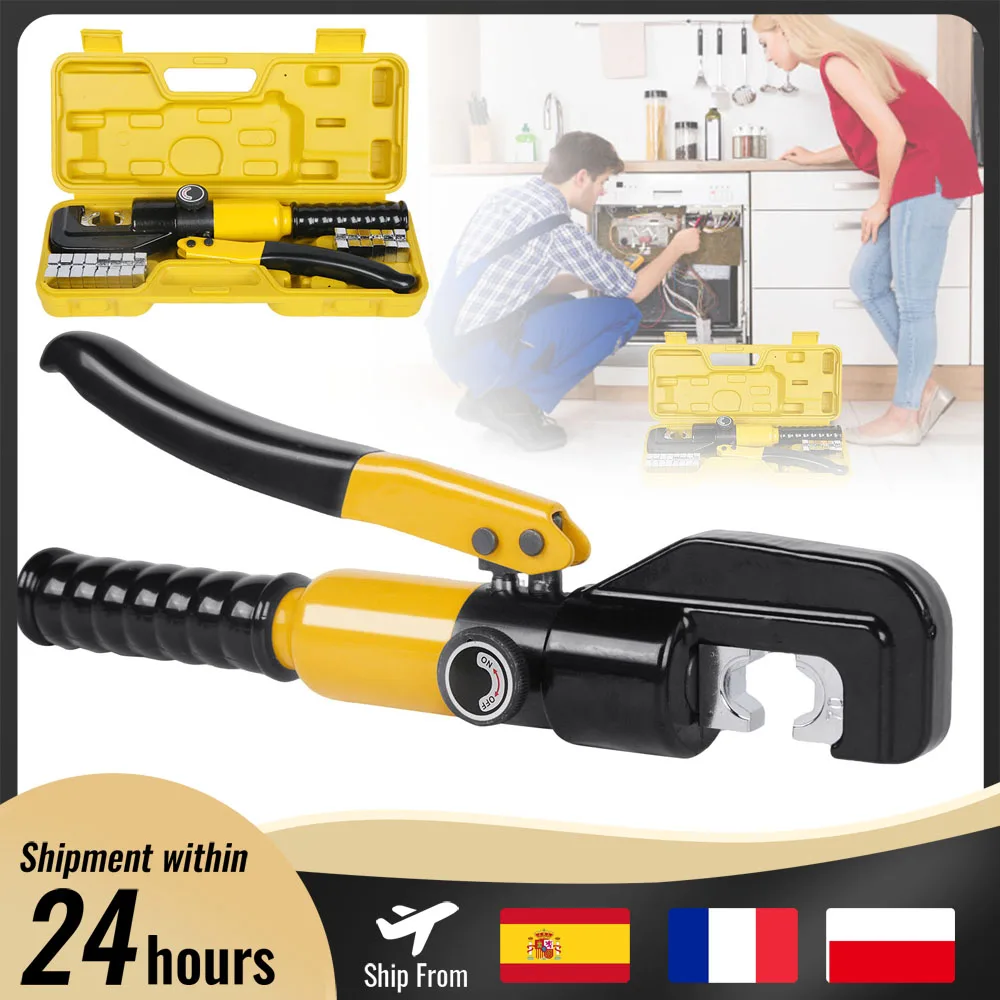 Manual Hydraulic Pliers 4 6 10 16 25 35 50 70mm ² Mold 8T High-voltage Hydraulic Crimping Tool Cable Wiring Crimping Plier