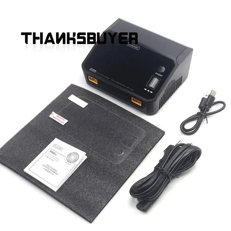 ToolkitRC M6DAC Dual Channel 15A 700W Lithium Battery Smart Charger Compatible with PD65W Cellphone Fast Charging